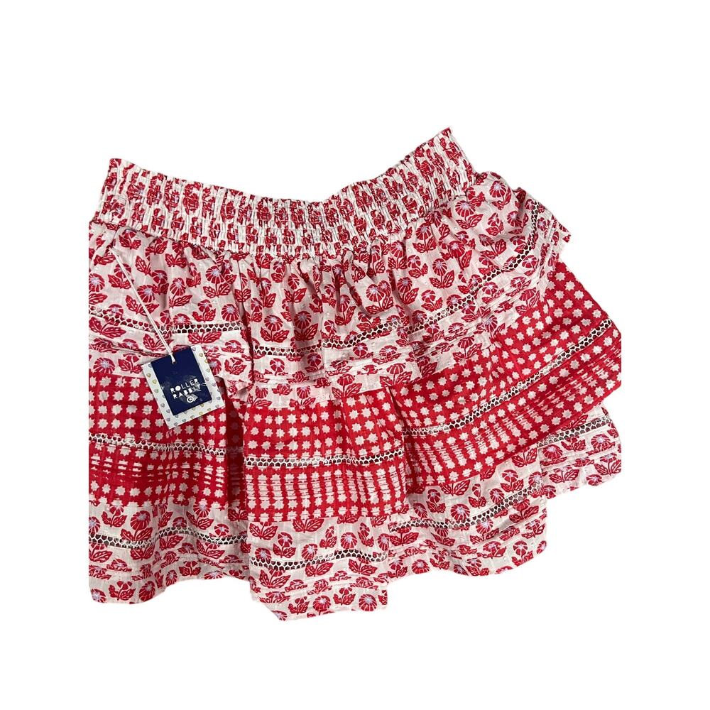 NWT Roller Rabbit x Target Red Floral Smocked Skirt Size XL